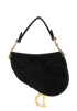 Crystal Mini Saddle, &pound;1,800, Handbags, Black, Suede, Back view